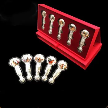 

2018 year Zodiac dog year Color silver plated 50g*5 bullion coin with box collection Christmas day gift present