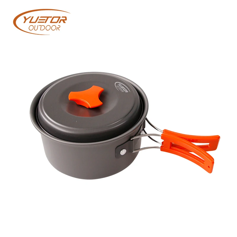 YUETOR al aire libre 1-2 personas de utensilios de cocina de aleación de aluminio de Camping vajilla olla Pan cocina para hacer senderismo Picnic barbacoa YUETOR al aire libre 1-2 personas de utensilios de cocina de aleación de aluminio de Camping vajilla olla Pan cocina para hacer senderismo Picnic barbacoa