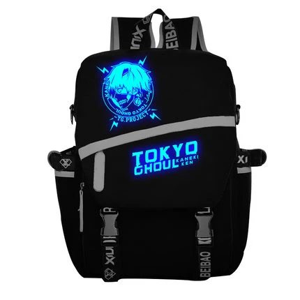Рюкзак SAO Tokyo Ghoul с логотипом фосфоресцирующий люминесцентный рюкзак школьные