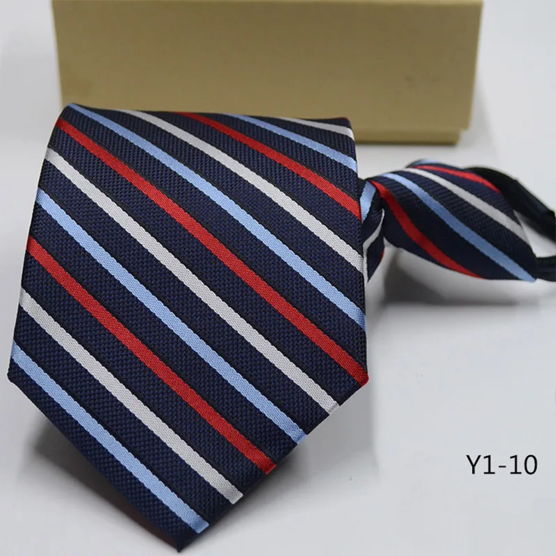 Мужской галстук на молнии, галстук для ленивых, модный, 8 см, деловой галстук для мужчин, обтягивающий, тонкий, узкий, для жениха, вечерние, свадебные галстуки, подарок - Цвет: Y10