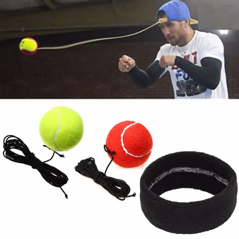 Boxing Fight Ball Tennis Ball with Head Band for Reflex Reaction Speed