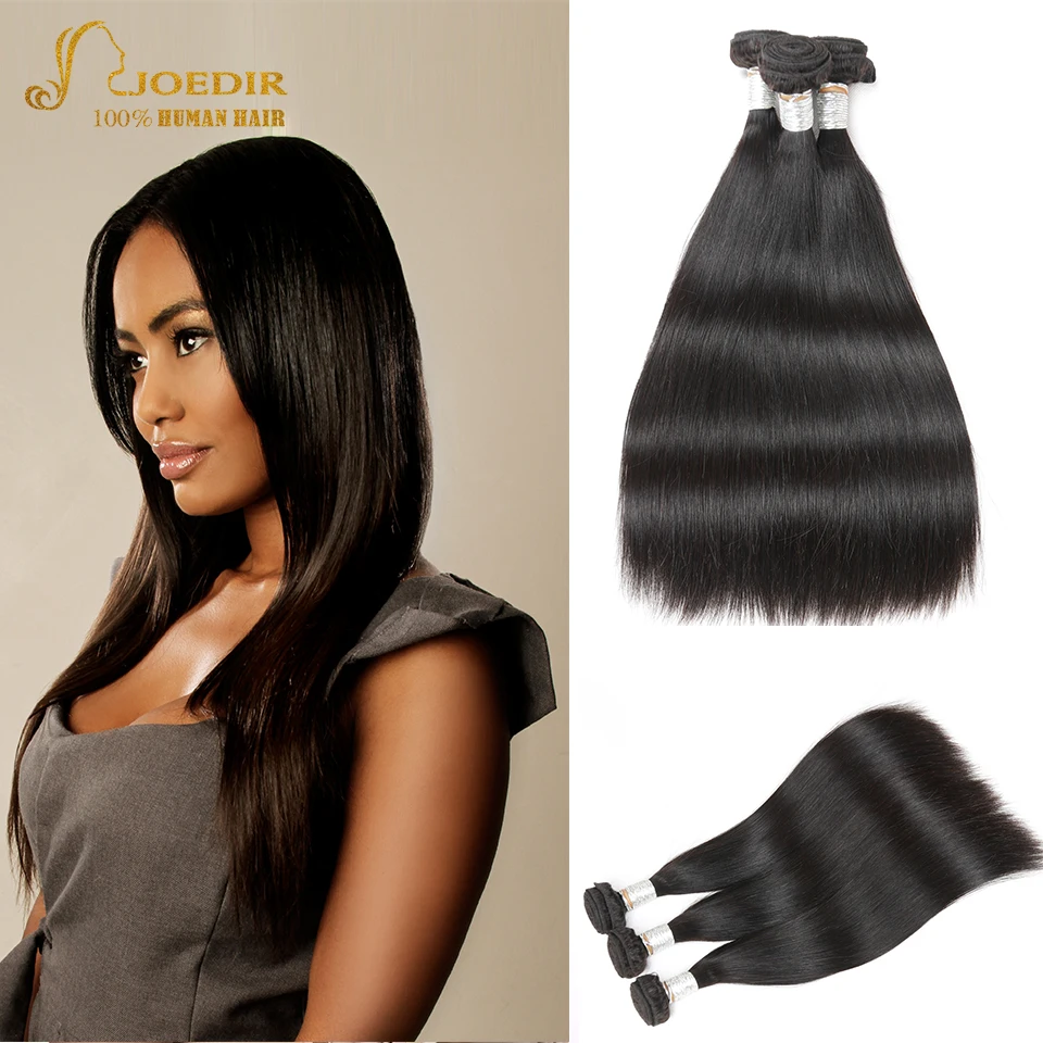 Joedir Straight Hair Bundles Indian Human Hair Extension Can Make Wig Bundle Non Remy Hair Weave