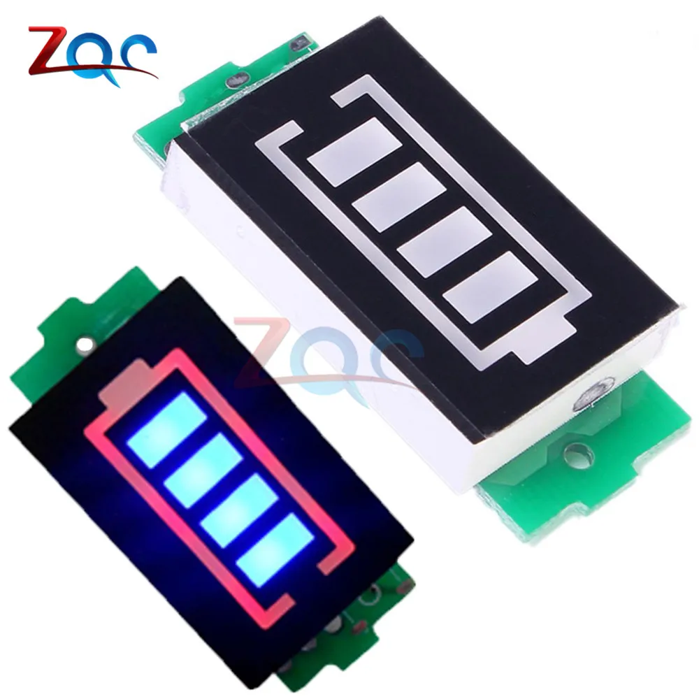 

1S Single 3.7V Lithium Battery Capacity Indicator Module 4.2V Blue Display Electric Vehicle Battery Power Tester Li-po Li-ion