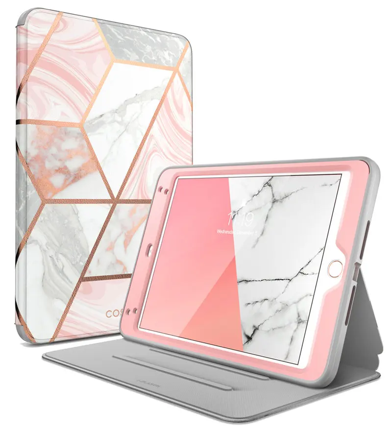 Для ipad Mini 4 5 Чехол i-Blason Cosmo полный корпус Trifold Стенд защитный чехол с Авто Режим сна/пробуждения и встроенный протектор экрана - Цвет: Marble-Pink