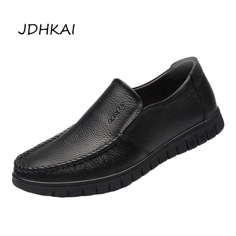 

Mens Leather Shoes Genuine Summer Autumn Luxury Cow Casual Leather Shoes Men Black Soft Sneakers Men Driving Shoes Dropshipping