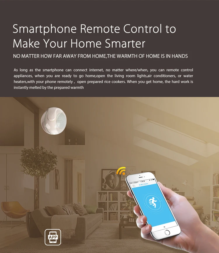 Wifi PIR датчик движения умный детектор человека для домашней системы безопасности, дополнительные автоматические оповещения, работа с Echo Google Home