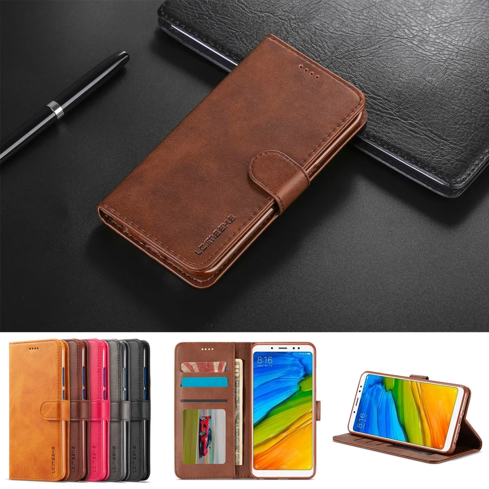 

Leather Wallet Case For Redmi Note 5 Pro Case Flip Cover With Card holder Phone Case For Xiaomi redmi Note 5 Bag Book Coque