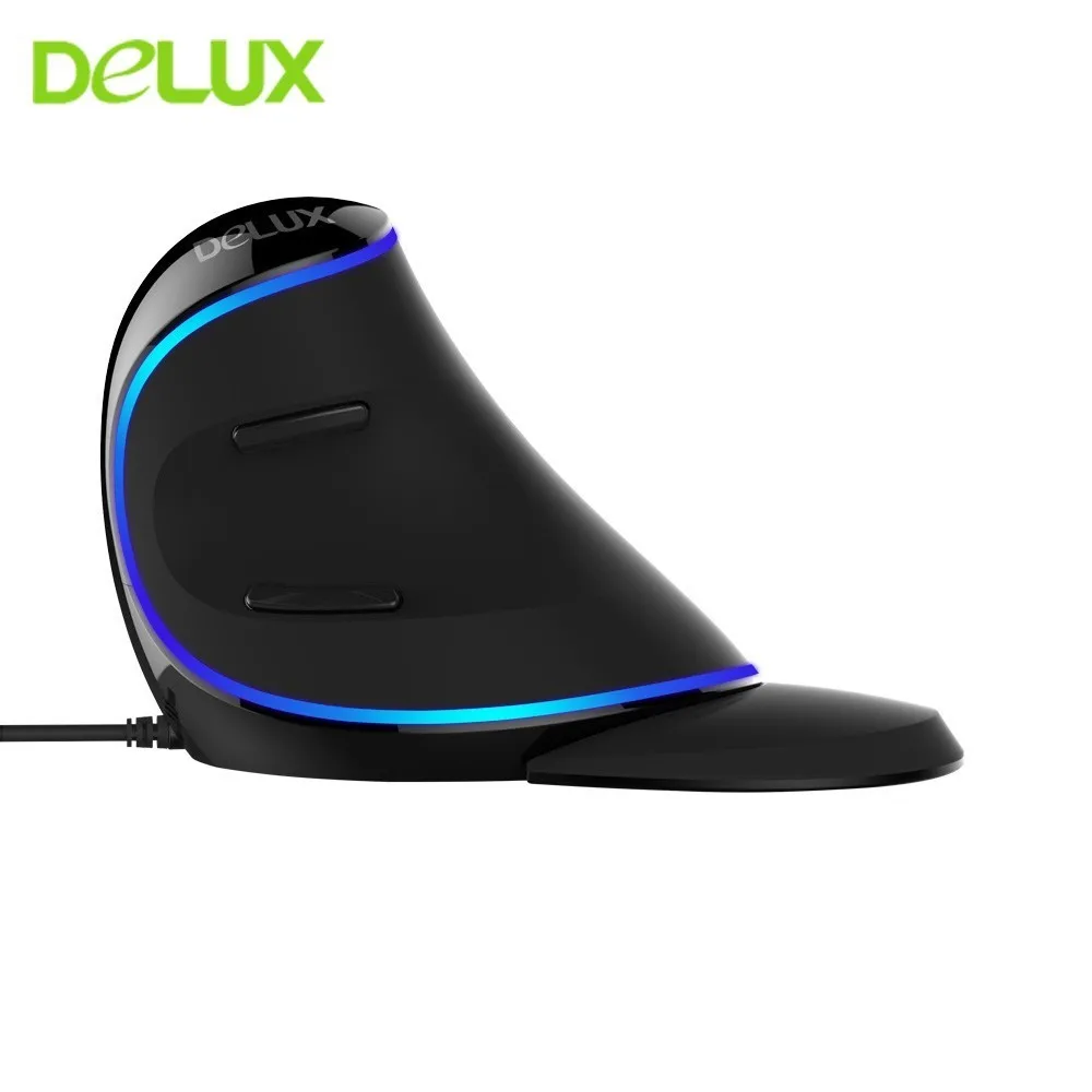 

Delux M618 Wired Vertical Mouse Ergonomic USB Optical Healthy Wireless Mouse Gaming Optical Computer Mice for PC Laptop Desktop