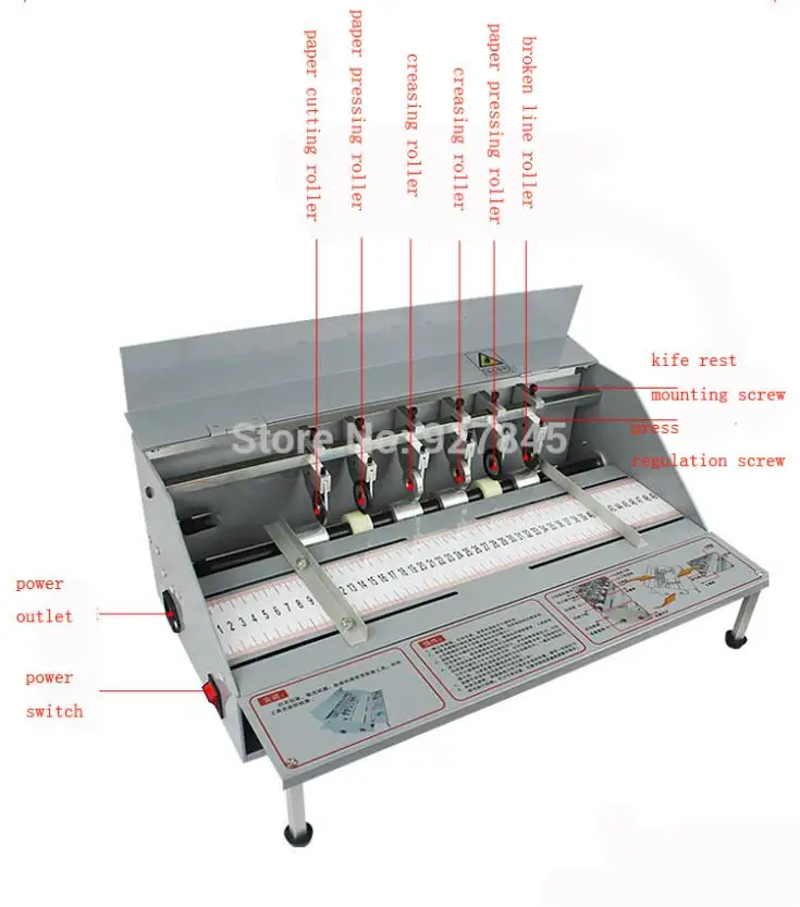 220V электрическая машина для фальцовки бумаги обложка книги сгибание резка и машина для сгибания 460 мм ширина бумаги