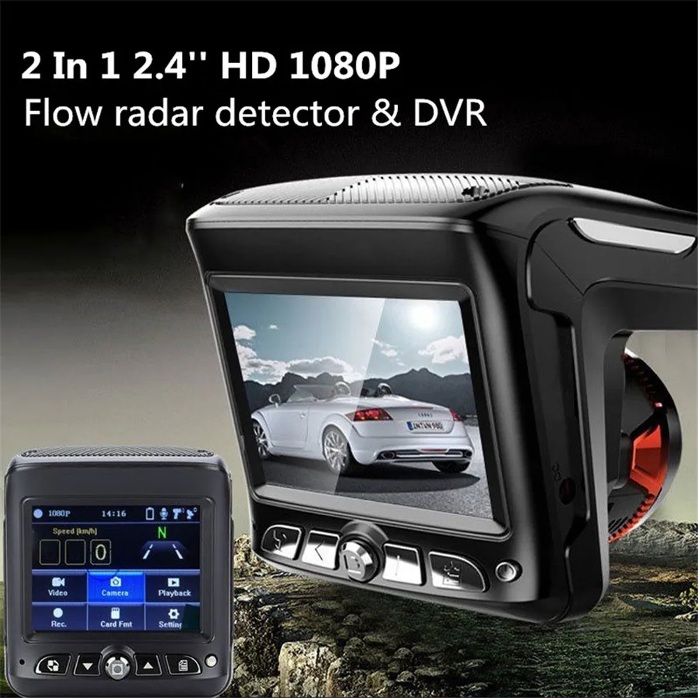 HIPERDEAL видеокамеры 2 в 1 Dash cam камера заднего вида радар детектор Full HD 1080P g-сенсор Dashcam Автомобильная камера# M