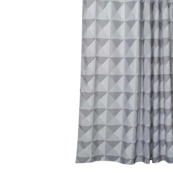 

White and Grey Bathtub Bathroom Fabric Shower Curtain with 12 Hooks 71Wx71H High Quality Waterproof and Mildewproof 041