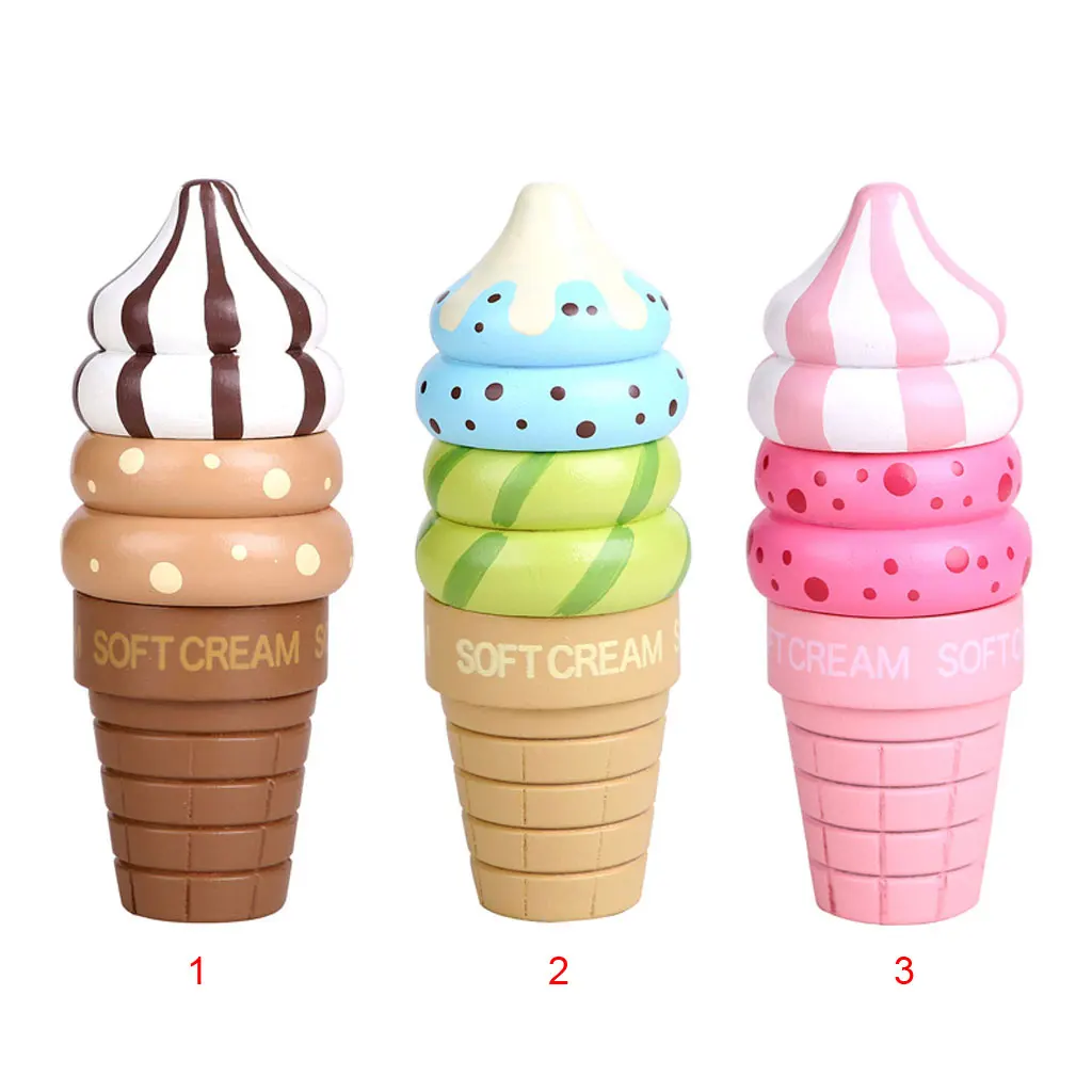 Toys for Kids, Play House Toys Ma-gnetic Chocolate Strawberry Ice cream Toy  Gifts For Children 