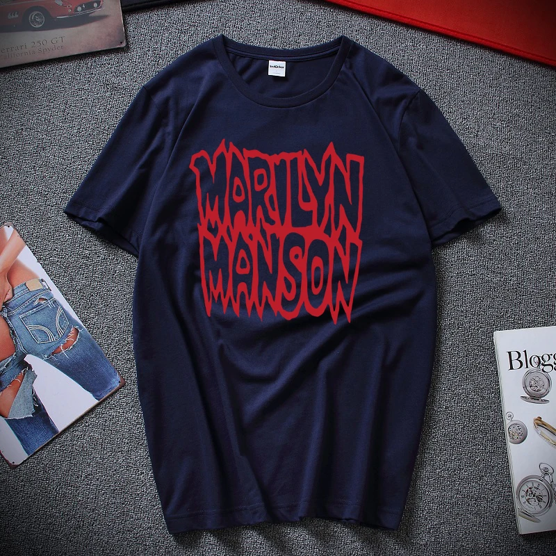 Rare Marilyn Manson Kill God Kill 1994 T-Shirt Reprint Loose Cotton T-Shirts For Men Cool Tops T Shirts