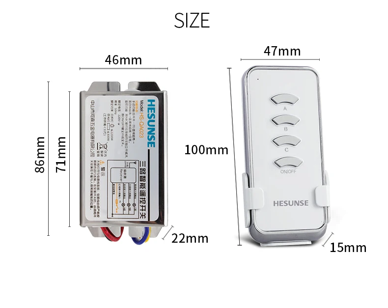 HS-QA023 1304 Вт 2N1 10 А, три способа беспроводного пульта дистанционного управления, 2 пульта дистанционного управления, подходит для 110 В и 220 В