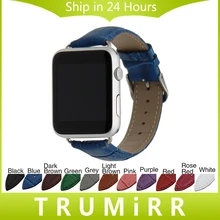 Calf Genuine Leather Watchband Croco Strap for 38mm 42mm iWatch Apple Watch Band Wrist Belt Bracelet