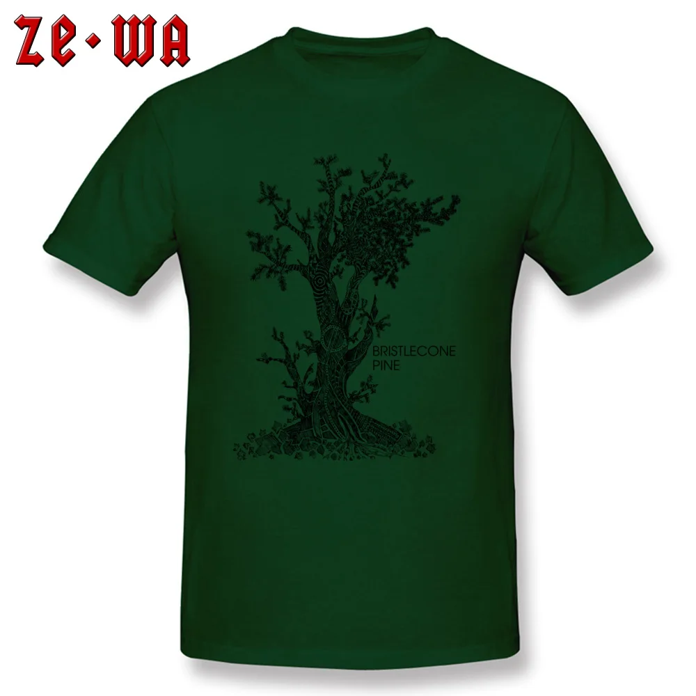 Bristlecone Pine Sketch Design T-Shirt for Boys 100% Cotton Fabric Mother Day Tops Shirt Sweatshirts High Quality Round Neck Bristlecone Pine Sketch dark