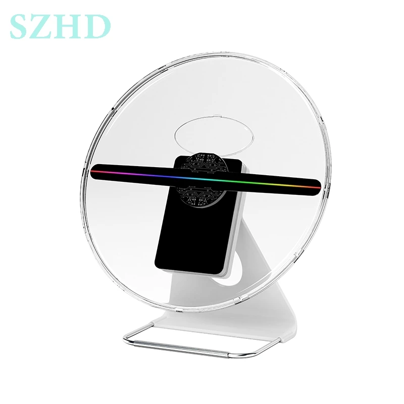 SZHD Новое поступление wifi приложение 30 см 3d Голограмма светодиодный вентилятор рекламный светодиодный экран дисплей с батареей