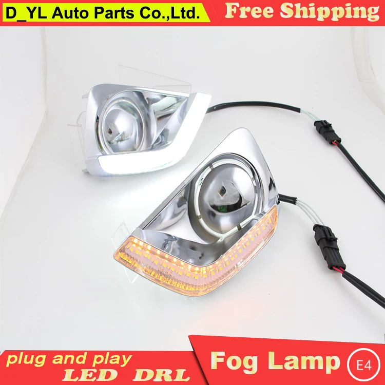 Car Styling Daytime Running Lights for Toyota Vios LED DRL 2014-2015 Fog Light Front Lamp Automobile Accessories | Автомобили и