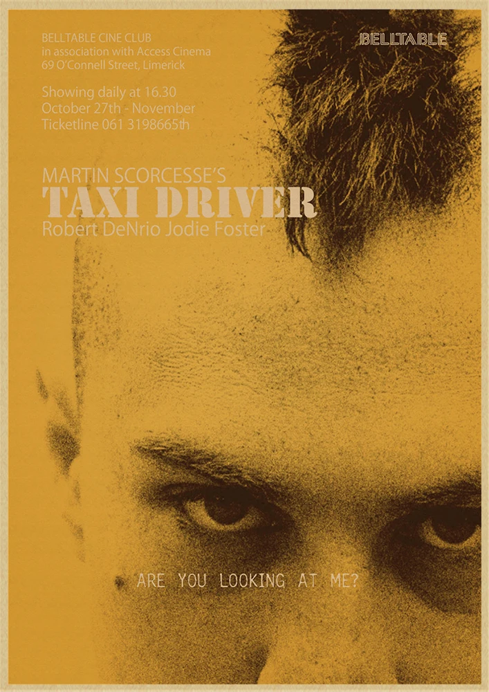 Такси водитель классический фильм крафт-бумага постер для бара/кафе Печать Высокое разрешение украшение дома гостиная спальня