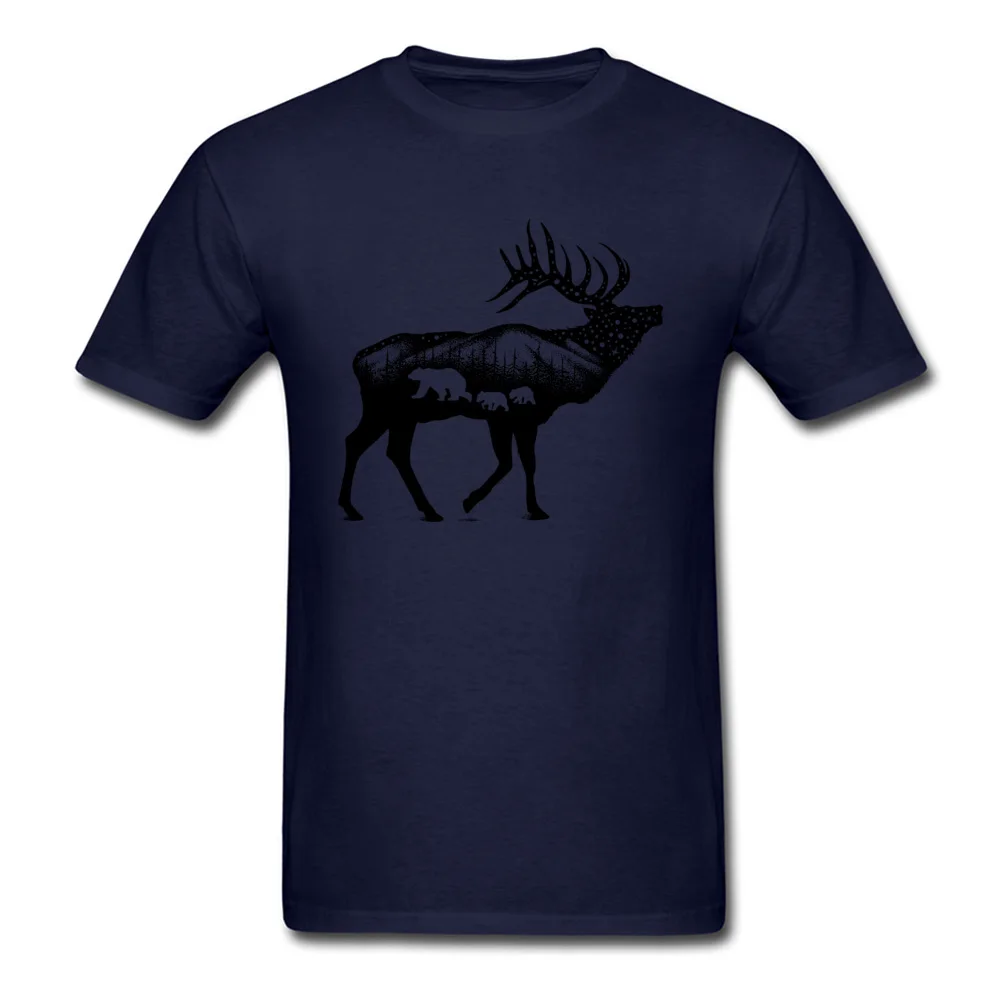 ELK 100% Cotton Fabric Tshirts for Boys Short Sleeve Cool Tops T Shirt Graphic Summer O Neck T-Shirt Normal Wholesale ELK navy