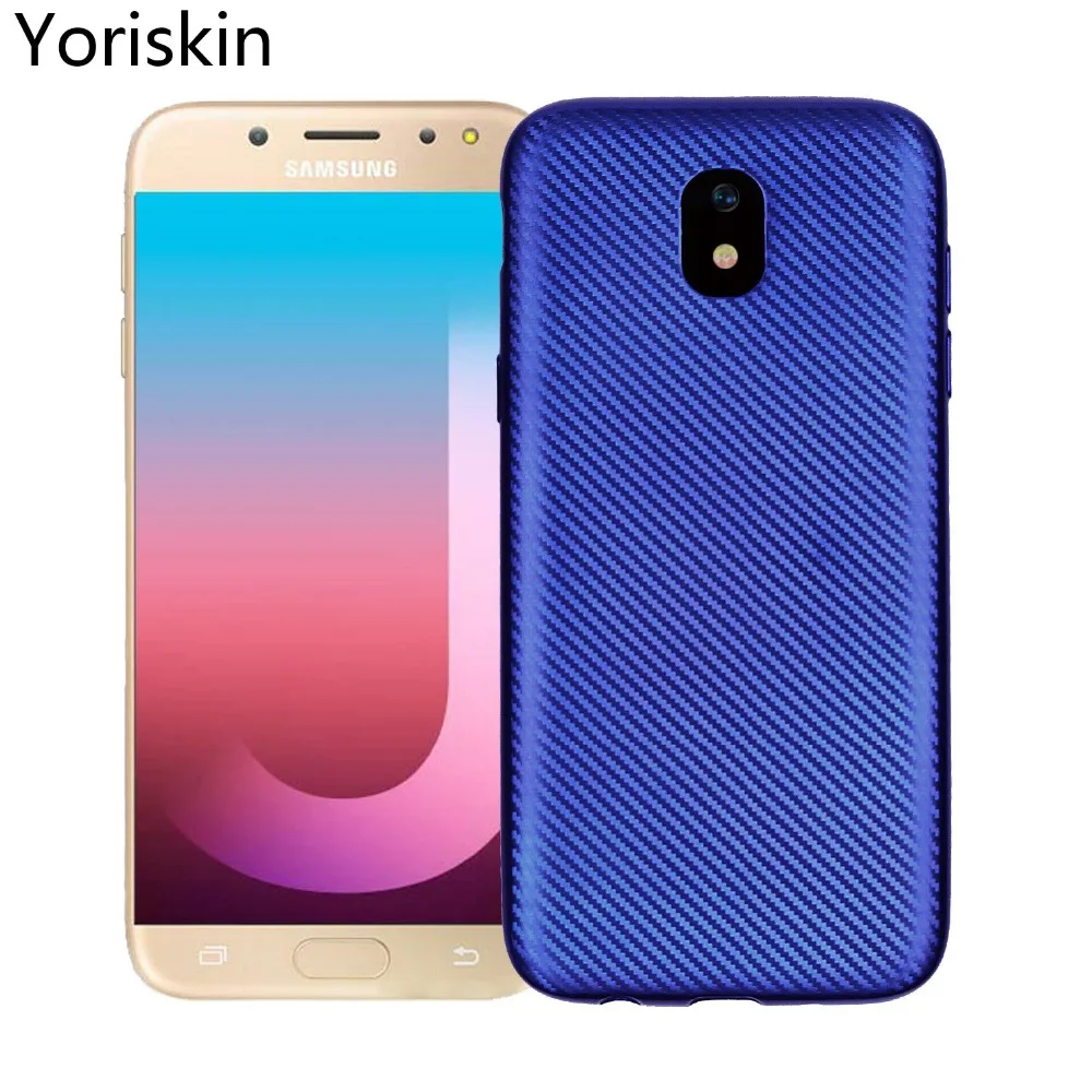 

New J7 J730 Slim Carbon Fiber Shockproof Case Ultar Thin Soft TPU Gel Back Phone Cover Case For Samsung Galaxy J7 Pro Fundas