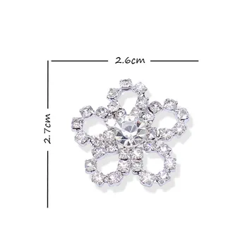 

50pcs Flat Back Star Flower Cupchain Jewelry Finding Beads With Spark Rhinestone Ornaments Accessories Embellishments, NK008