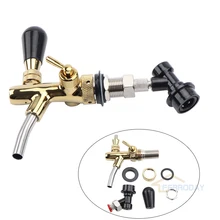 

Draft Beer Faucet Flow Controller Chrome Gold Plating Shank Tap with Liquid ball lock Homebrew