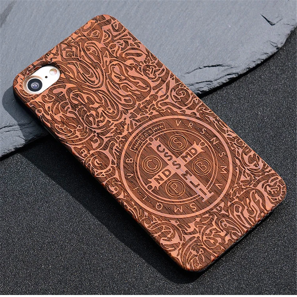 Retro PC+Wood Skull Case for iPhone 6 4.7\