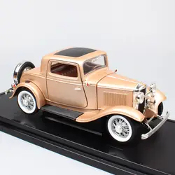 1:18 крупномасштабное классический Винтаж 1932 Ford 3-окно V8 DELUXE купе золото Diecasts и колес транспортных средств Игрушечная модель автомобиля