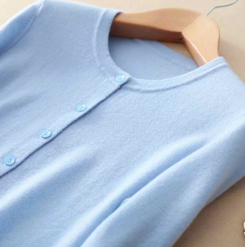 

16 Color Cashmere Women Basic Cardigan O-Neck Sweater Spring Autumn Winter Female Long Sleeve Wool Knitted Solid Soft Fashion