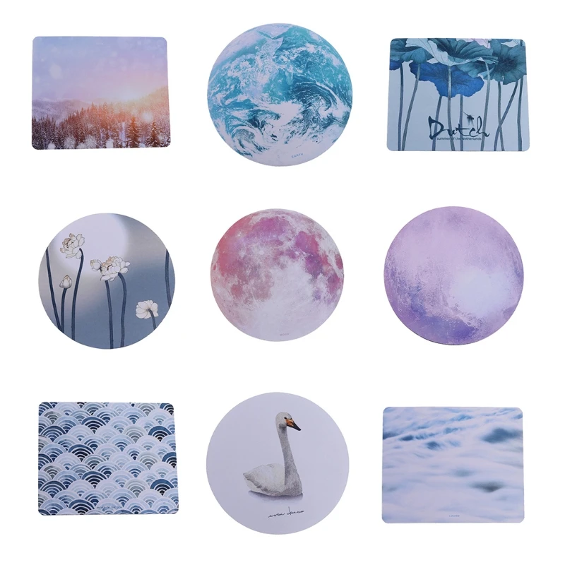 Personalized Mouse Pad Creative Pattern Small Round Rectangular Non-Skid Rubber Smooth Mat | Компьютеры и офис