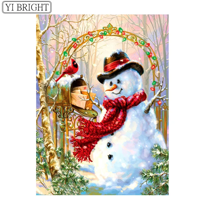

Snowman Diamond Embroidery Christmas Home Decor Full Square Resin Diamond Painting Cross Stitch Gift DIY Diamond Mosaic XY1