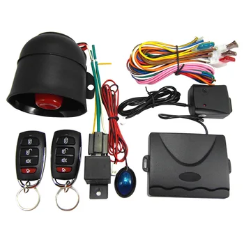 

1 Way Car Alarm System Protection Security Key less Entry Siren 2 Remote Control Burglar hot sale auto kit NEW Universal