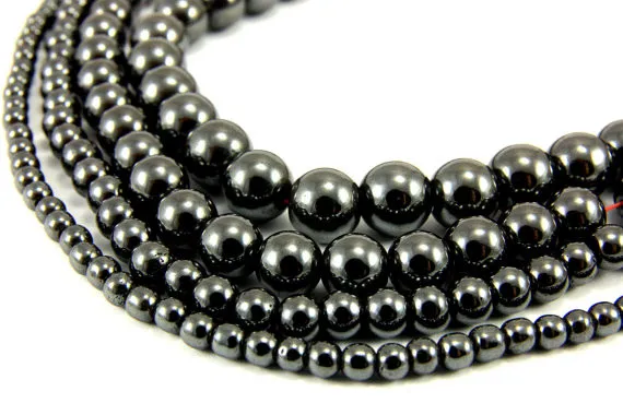 Hematite Beads, 50pcs Shamballa Beads, 4mm 6mm 8mm 10mm Round Hematite Bead, Genuine Loose Gemstone, Semiprecious Round Stone, Hematite Beadd
