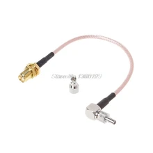 SMA мама К CRC9/TS9 двойной разъем радиочастотный коаксиальный адаптер RG316 кабель 15 см и Прямая поставка