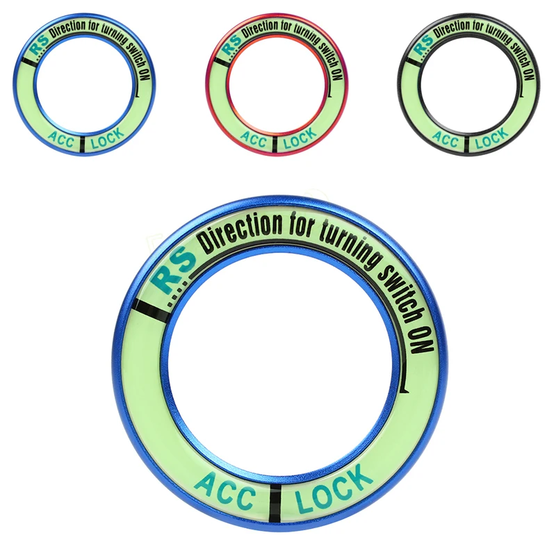 Светящийся сплав автомобильный переключатель зажигания Крышка Авто аксессуары наклейки для автомобиля круглый светильник украшение для(T-OYOTA Королла Левин мотор