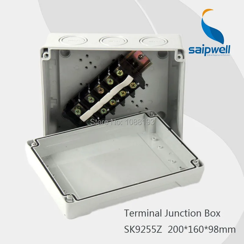IP65 200 160 98mm ABS Plastic Electronic Terminal Junction Enclosure with Buit in Terminal SK9255Z