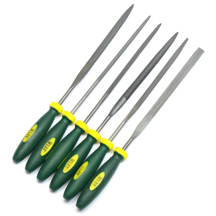 

Flat triangle half round round square Needle 6pcs Files set Jeweler Carving Craft Tool Metal Glass Stone Filling Tool