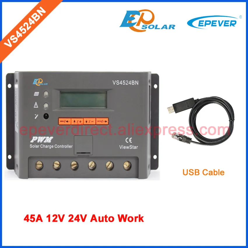 12/ V//24/ V r/égulateur de Charge PWM epever/® vs4524au 45/ A D/étection automatique