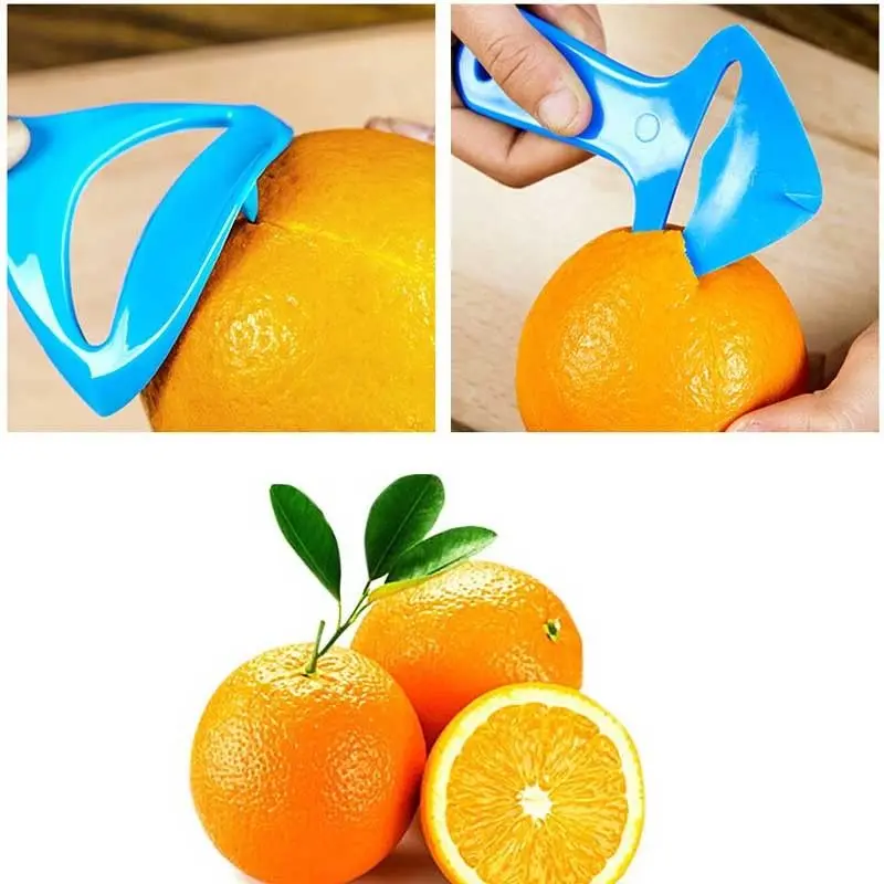 Random Color Popular Easy Citrus Orange Opener Peeler Slicer Plastic