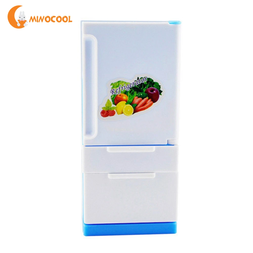 Doll Sweet Mini Blue Fridge Doll House Furniture Exquisite Realistic