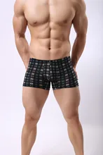 HOT Sale DomiGe Men Sexy Green Checks Boxer High Quality Boxer Hot Underwear M/L/XL/2XL/3XL 5215