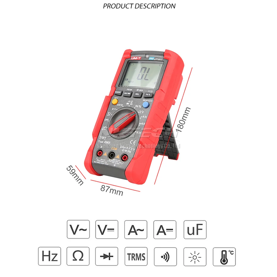 UNI-T UT191E UT191T Промышленный Цифровой мультиметр True RMS DMM 20A Амперметр 600 вольт ACV LoZ ЛПФ тестер IP65 GS/CE/светодиодные садовые светильники прошло