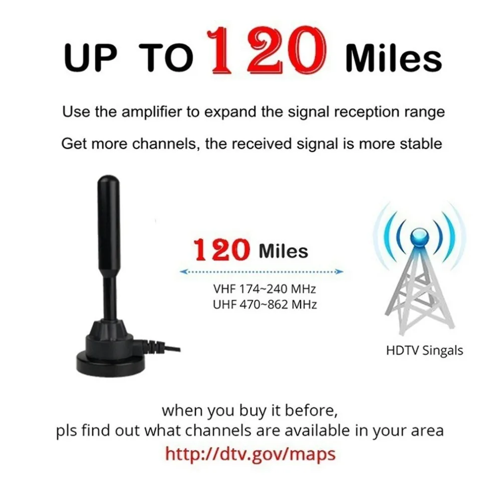 

Professional Indoor Gain 30dBi Digital DVB-T/FM Freeview Aerial Antenna PC for TV HDTV for Indoor & Outdoor