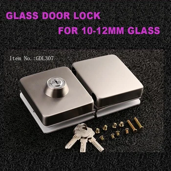 

10-12MM THICKNESS 304 STAINLESS STEEL GLASS DOOR LOCK BRASS CYLINDER