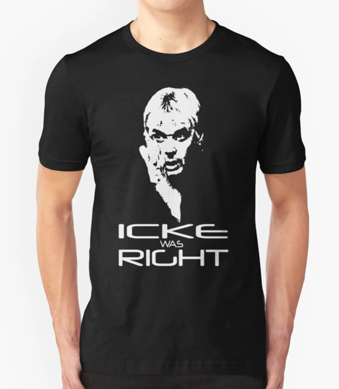 

ICKE WAS RIGHT T SHIRT DAVID ICKE ILLUMINATI ALL SEEING EYE CONSPIRACY 100% Cotton Short Sleeves T-Shirts Top Tee Plus Size