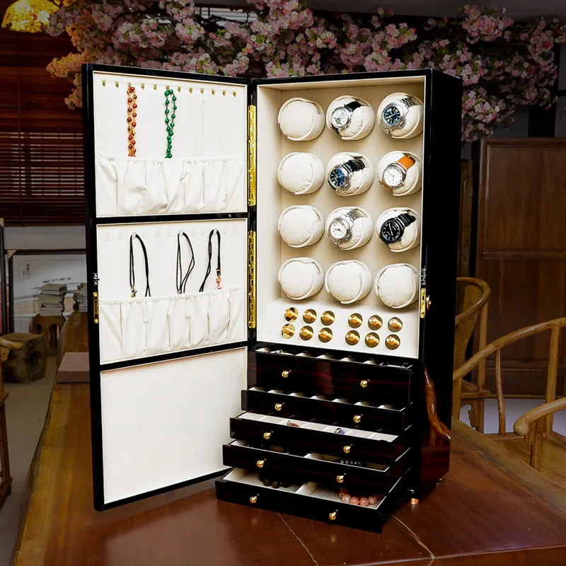 

Watch winder cabinet Reel winder for 12 automatic watches -Jewelry storage case Store save collection display chest