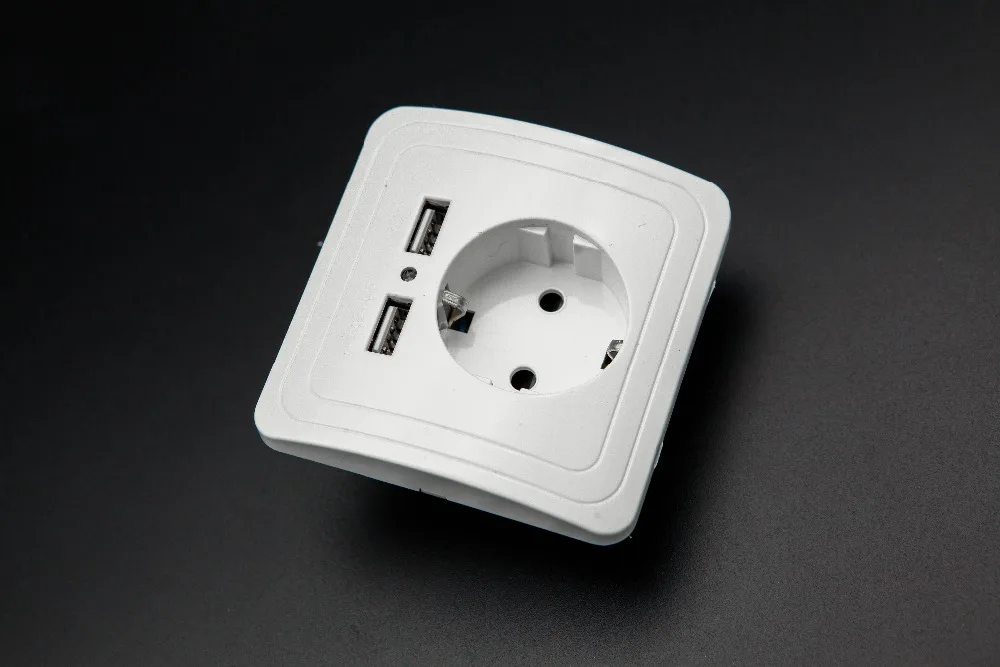 Горячая двойной USB порт 5 в 2A электрическое настенное зарядное устройство адаптер