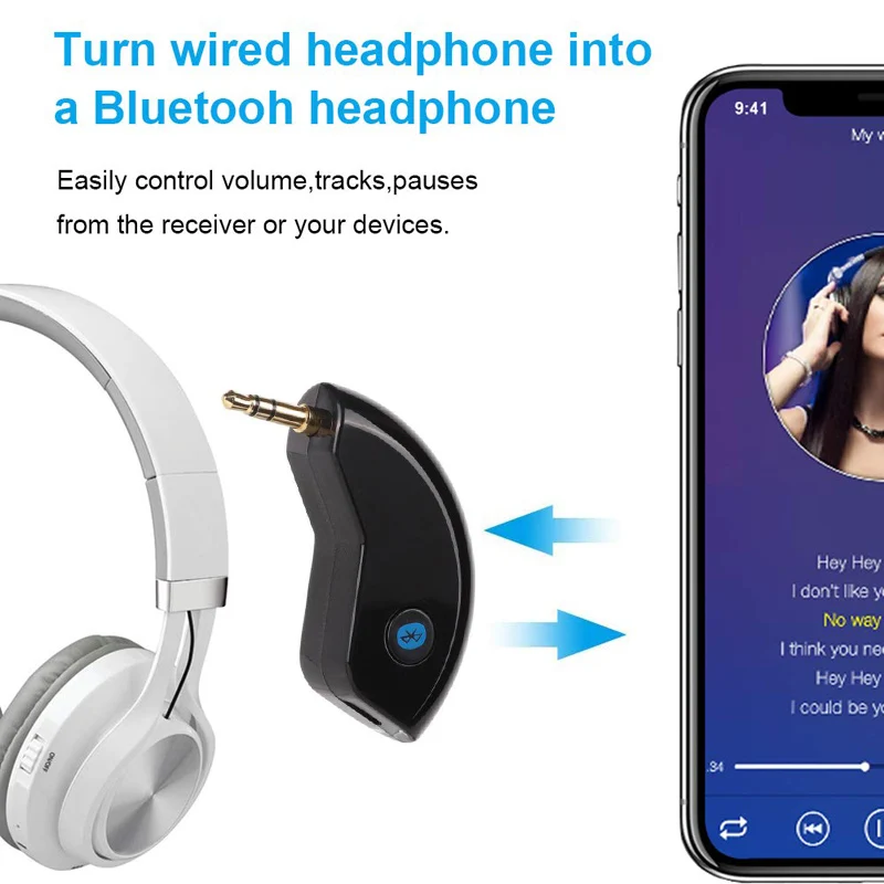 Bluetooth беспроводной 4,2 приемник адаптер 3,5 мм разъем аудио для наушников автомобильный домашний динамик музыкальный рецептор AUX Bluetooth 3,5 мм