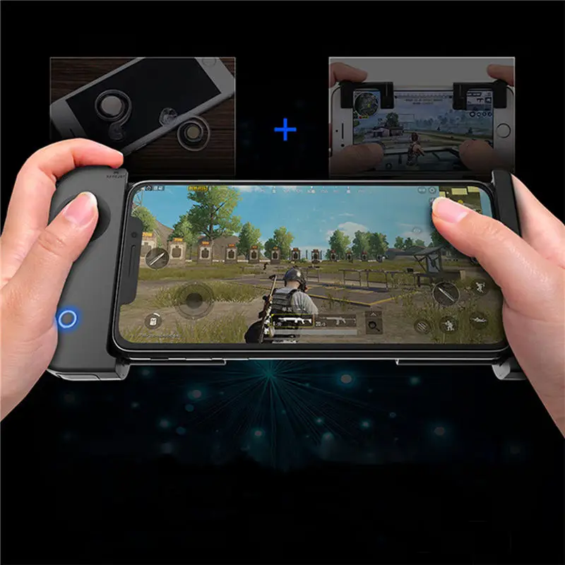

HANDJOY Mobile Phone Gamepad Single Side game fire button aim key shooter Controller handle for IOS & Android Smart phone Mobile